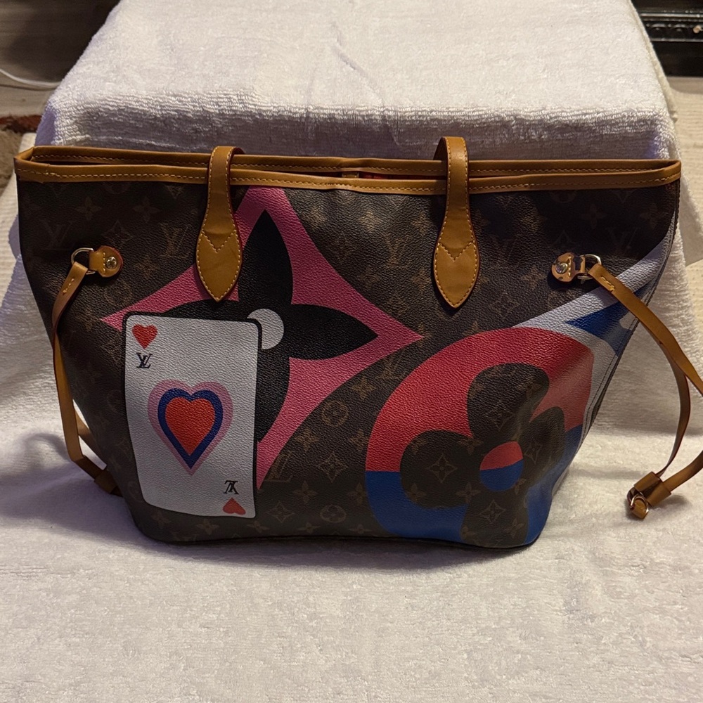 Designer Brown and Tan Tote Bag